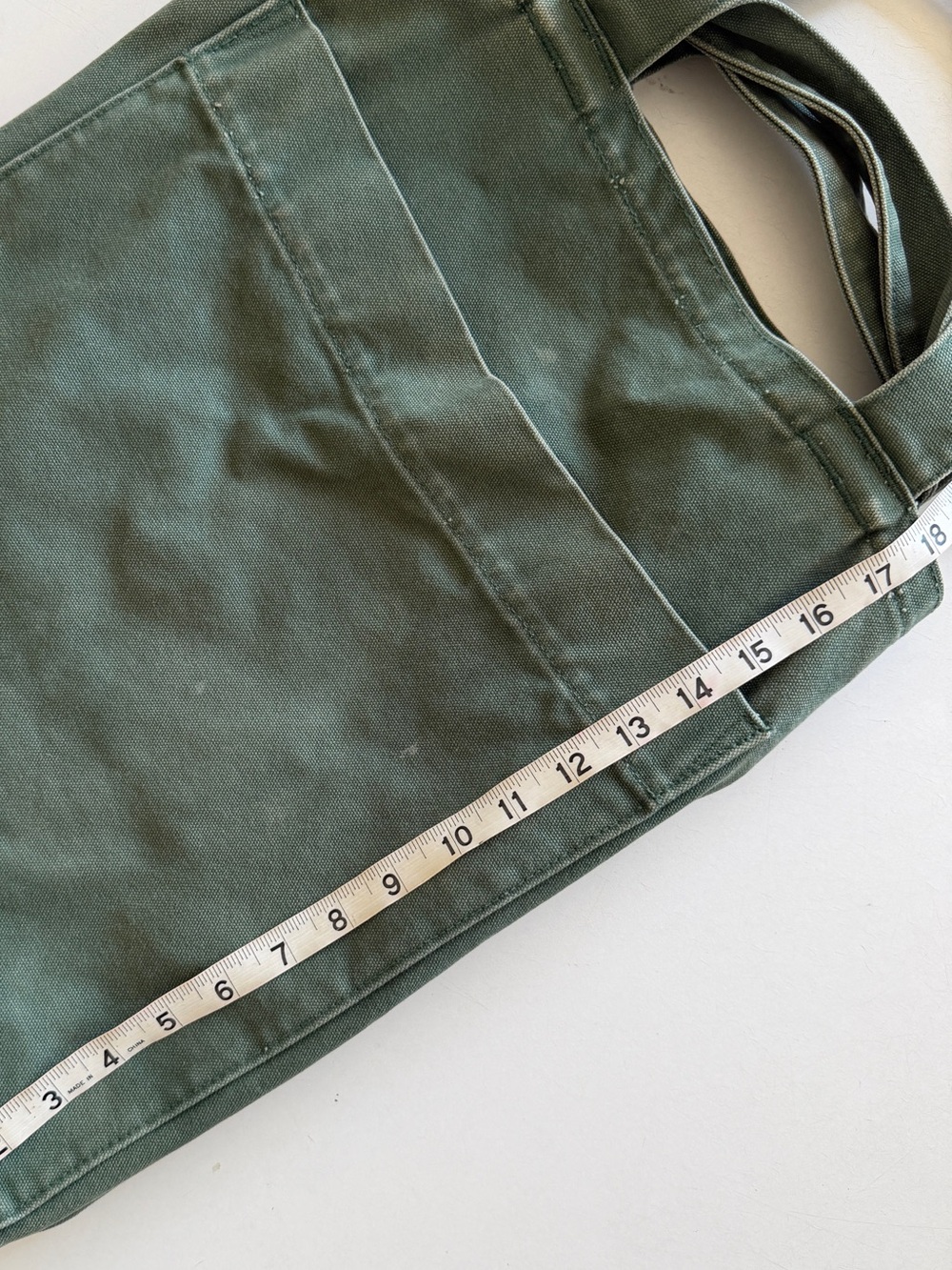 BAGGU Large Canvas Tote in Khaki - Picture 3 of 13